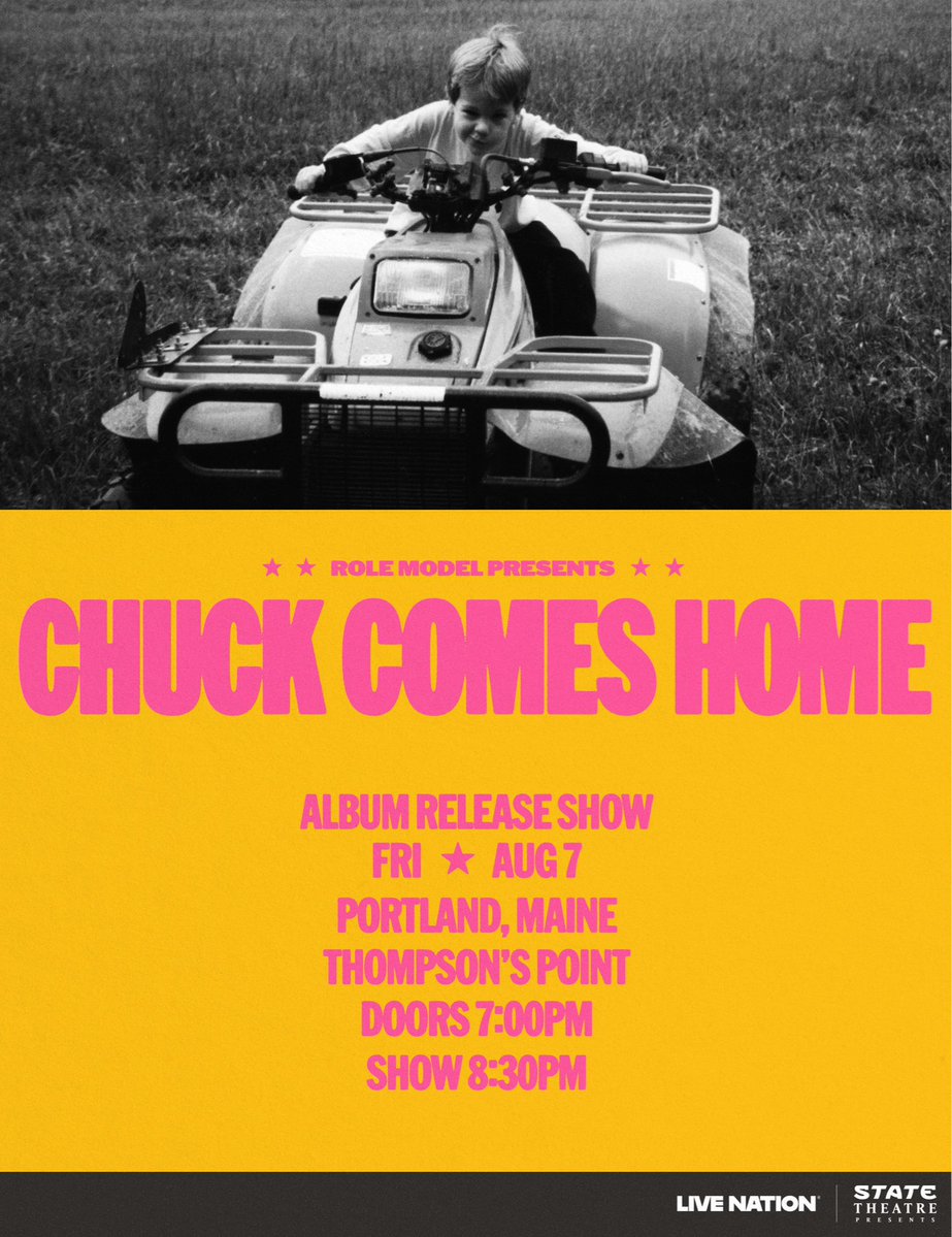 ROLEMODELNATlON's tweet photo. Tucker will be playing an album release show at Thompson’s Point in Portland, MAINE (🥹) on August 7th! Presale 7/9 general sale 7/10 https://t.co/ptupt9xpPx