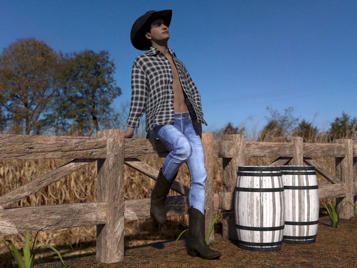 julieducroz's tweet photo. AWOOGA i mean YEE HAW i mean YAWZAAA i mean HE WANNA BE A COWBOY BABYYYY 🤩
@rk800_exe 's western future is closer than it seems 🤠
#dbh #daz3d https://t.co/U4A8CEleep