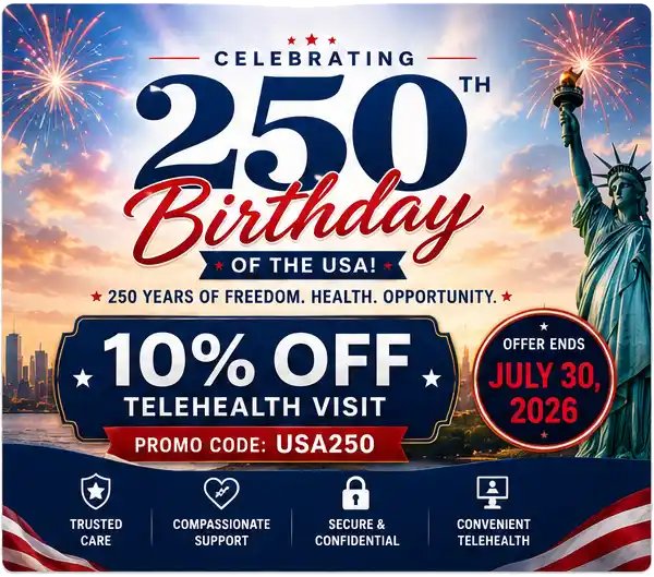 mmjcardconnect's tweet photo. America is celebrating 250 years!

We're celebrating too!

Use Promo Code: USA250 for special savings on your medical cannabis evaluation or renewal.

Offer ends July 30, 2026.

#USA250 #America250 #MedicalCannabis #Telehealth https://t.co/MhNPl6jfXc
