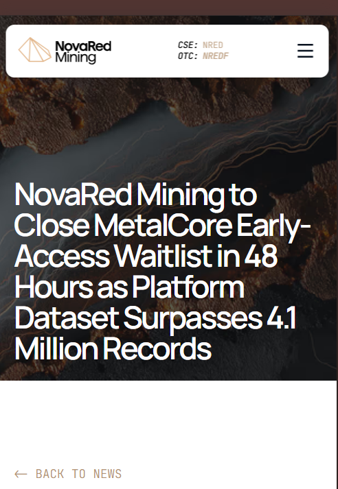 NizamKh92796716's tweet photo. Yo valuation hunters, Nvidia losing roughly $1T in market value actually makes my $NRED thesis louder

Nvidia is down 16% from its May 14 high, yet Bloomberg says it now trades around 18x forward earnings - cheaper than the S&P 500 above 20x and Nasdaq 100 near 23x. Wild part? Analyst estimates are still rising

So I’m reading this as rotation, not AI death. Money is moving around the AI stack: GPUs, memory, storage, power, infrastructure

That is why I’m buying $NRED. MetalCore is NovaRed’s AI edge in the mineral layer: 4.1M+ records across Canada and the US, built for target generation. Wilmac gives the copper-gold-platinum ground, 16,078 hectares in BC, 10 km west of Copper Mountain

AI still needs copper. I want the company using AI to find it
I’m riding, not guiding

$NVTS $VKTX $KO