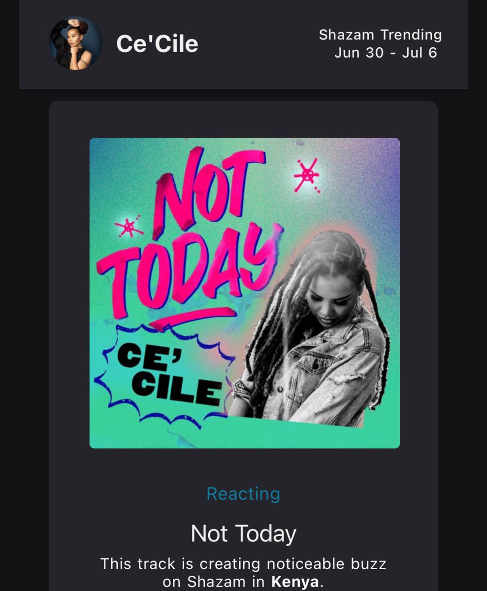 IAMTHECECILE's tweet photo. Not today not today not today by Ce’Cile  254 on that SHAZAM ❤️❤️❤️ https://t.co/Yf6hz4QUCf