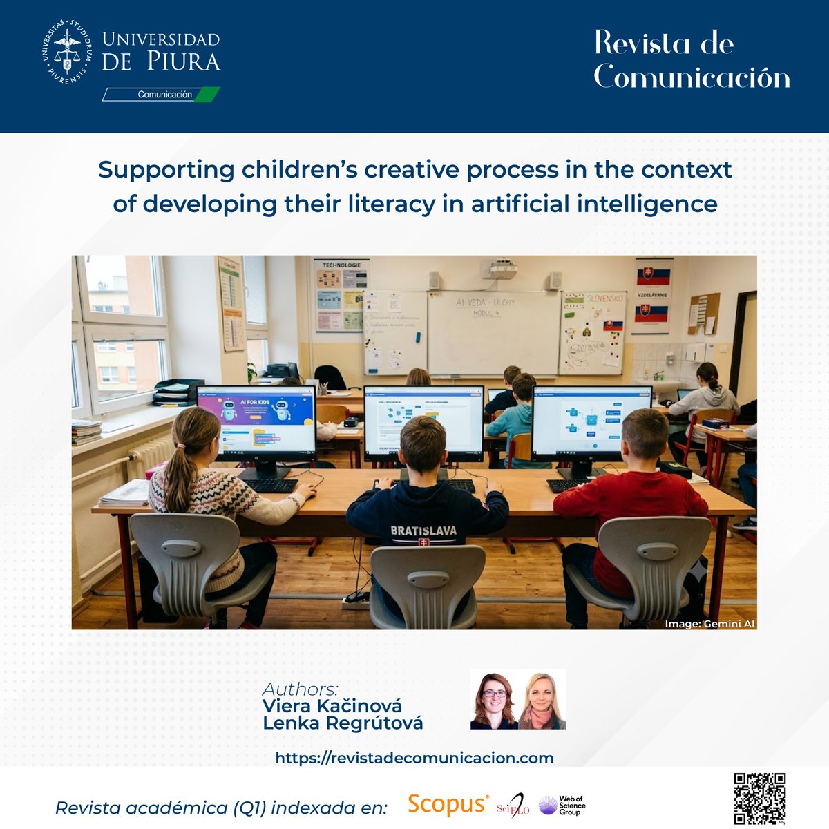 RevComUdep's tweet photo. 📘 Article from Vol. 25, No. 1 (2026)
🔎 The researchers evaluated how 87 primary school #children interacted with generative #AI models and evidenced that the minors' texts possess originality and humor superior to those of the AI.
🔗 https://t.co/57TcFAcsX8
#Fcom #Rcom #Udep https://t.co/eGK3E31V0R