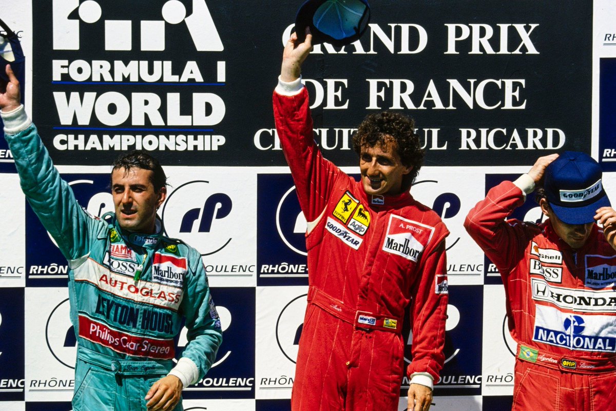 TheHardCompound's tweet photo. 1/2

#OnThisDay in 1990 @F1 nearly saw one of it's biggest ever upsets as Leyton House's @ivancapelli led team mate Mauricio Gugelmin for two-thirds of the French GP at Paul Ricard.

The Italian led @ScuderiaFerrari's @Prost_official late on...

#f1 #throwback #march #ferrari https://t.co/HsAEWjKvnJ