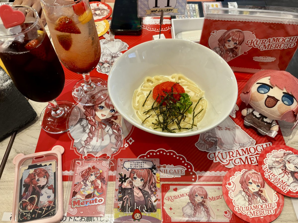 haine901's tweet photo. にじand GALLERYカフェ後半☕️
めるちセット〜〜！！🩷ྀི
前後半もめるち席が当たって神・運命😂
のぞめるドリンク果物たくさんでハピ🍓
このお衣装ほんとに可愛い🎀
しきめる2週連続ありがとう〜〜🥂
#めると見ルネ
#にじandGALLERY https://t.co/fSCvqPybOU