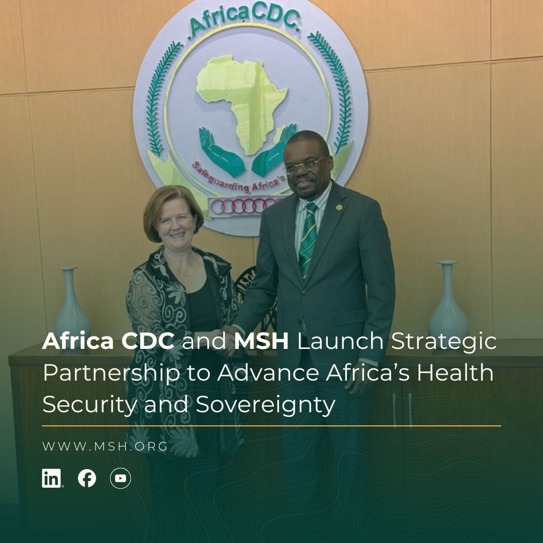 MSHHealthImpact's tweet photo. MSH is proud to join @AfricaCDC in a new partnership to advance Africa's Health Security and Sovereignty agenda, strengthening health financing, supply chains, and digital health across @_AfricanUnion Member States through 2028.

Learn more: https://t.co/huCXq75hOK

#Agenda2063 https://t.co/HuApNatkwJ