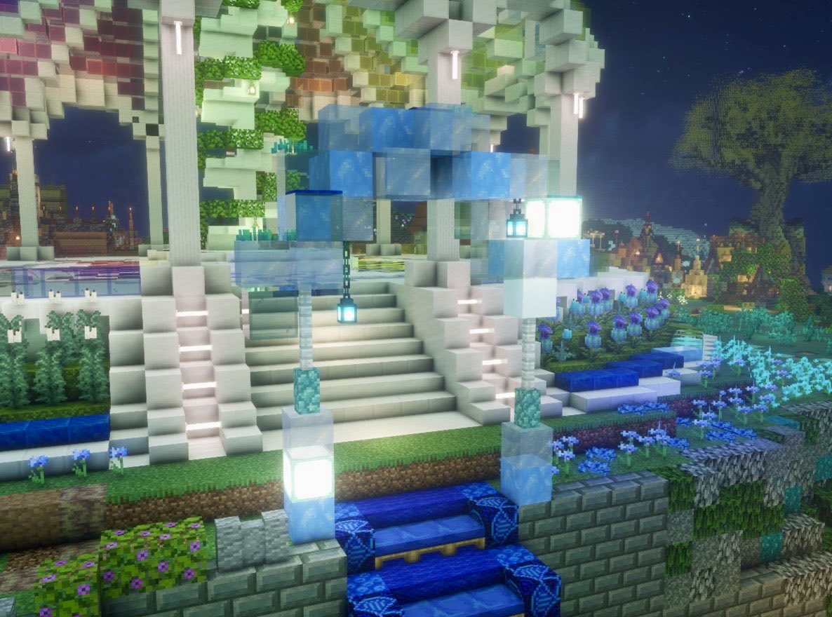 Ra__lv's tweet photo. #夜空の夏 
苦手だった景観装飾が少し楽しくなった⛏️
#Minecraft #Minecraftbuilds https://t.co/wdDVoakOIq