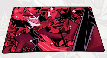 radi0f1re's tweet photo. i really wish hazbin still got playmats (even though i dont have room for them) https://t.co/XYm9WRsILd