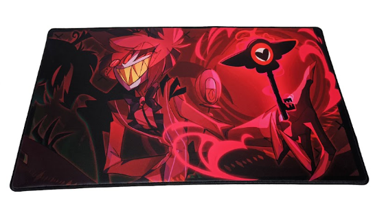 radi0f1re's tweet photo. i really wish hazbin still got playmats (even though i dont have room for them) https://t.co/XYm9WRsILd