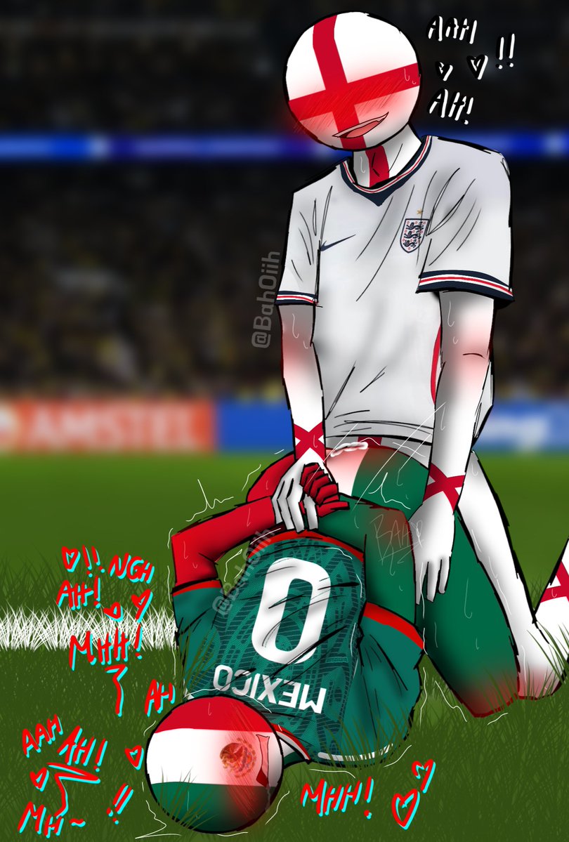 BahOiih's tweet photo. 🇲🇽 México X Inglaterra 🏴󠁧󠁢󠁥󠁮󠁧󠁿

Ao menos nossos irmãos mexicanos tiveram mais força de vontade que a gente 💔🇧🇷

#countryhumans #countryhumansmexico #countryhumansengland #mexico #england #countryhumansworldcup #WorldCup2026 #FIFAWorldCup #nsfw #worldcup #yaoi https://t.co/IllfQKHrUK