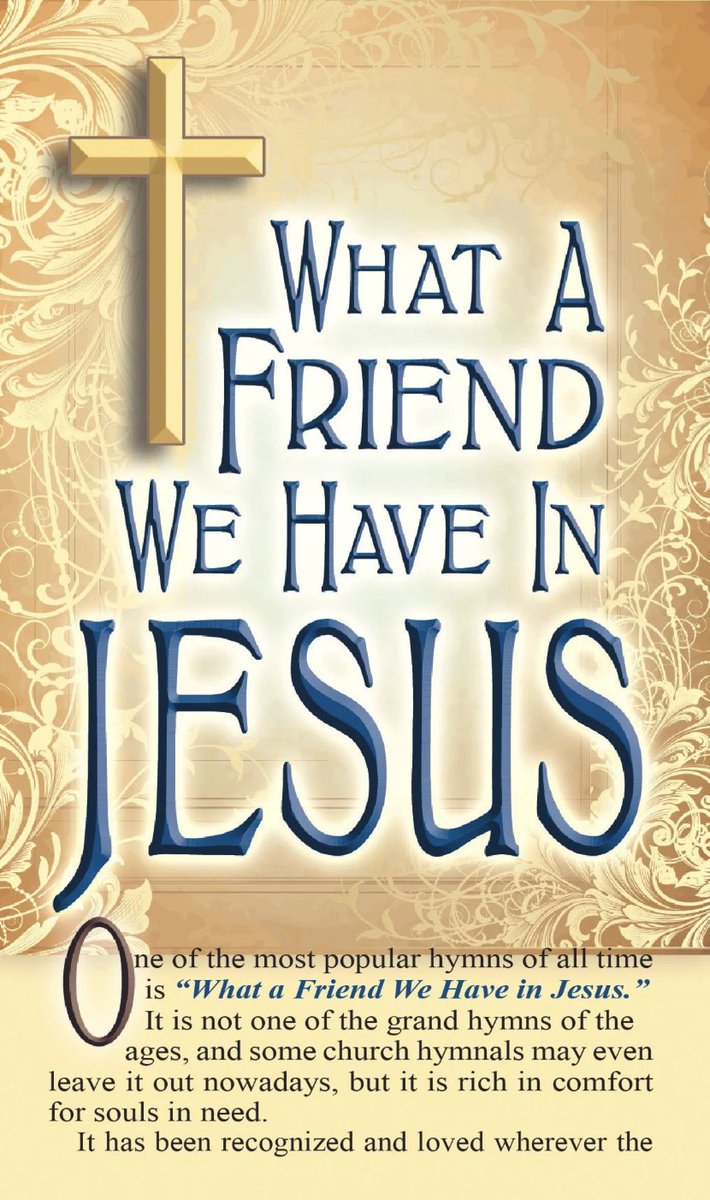 GOSPELTRACTSOC's tweet photo. What a Friend We Have in Jesus ❤️✝️
Life can be filled with burdens, uncertainty, and heartache. Our "What a Friend We Have in Jesus" gospel tract shares the timeless message of hope found in Christ. "Casting all your anxiety upon Him; for He care for you." — 1 Peter 5:7 https://t.co/LmKdjsOSvL