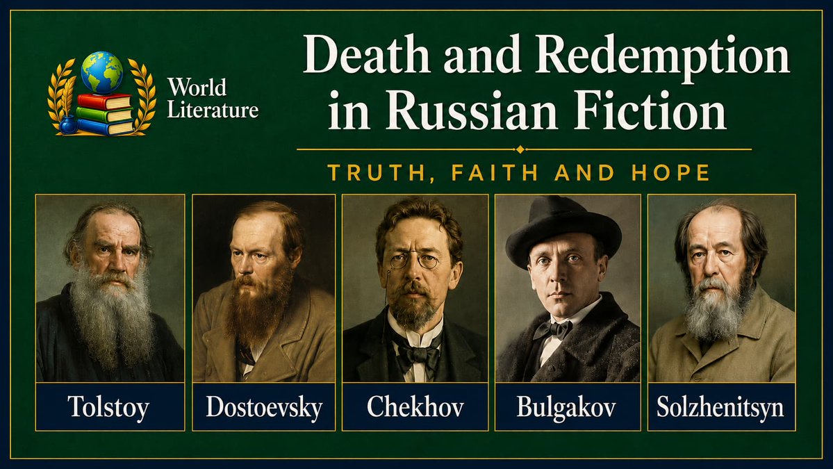 kobiamu's tweet photo. Death is not the end in Russian fiction.
It is where truth begins.
Why do Dostoevsky and Tolstoy turn suffering into hope?
Read more:
 https://t.co/qoHqR90yH1
#RussianLiterature #Dostoevsky #WorldLiterature https://t.co/RLuug7RjMG