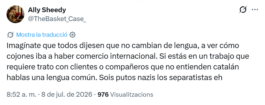 torronet1's tweet photo. Primer ens ha dit nazis i després ens ha "insultat" dient-nos jueus hahahaha.
Són entrenyables. https://t.co/q1Cai88Ktw
