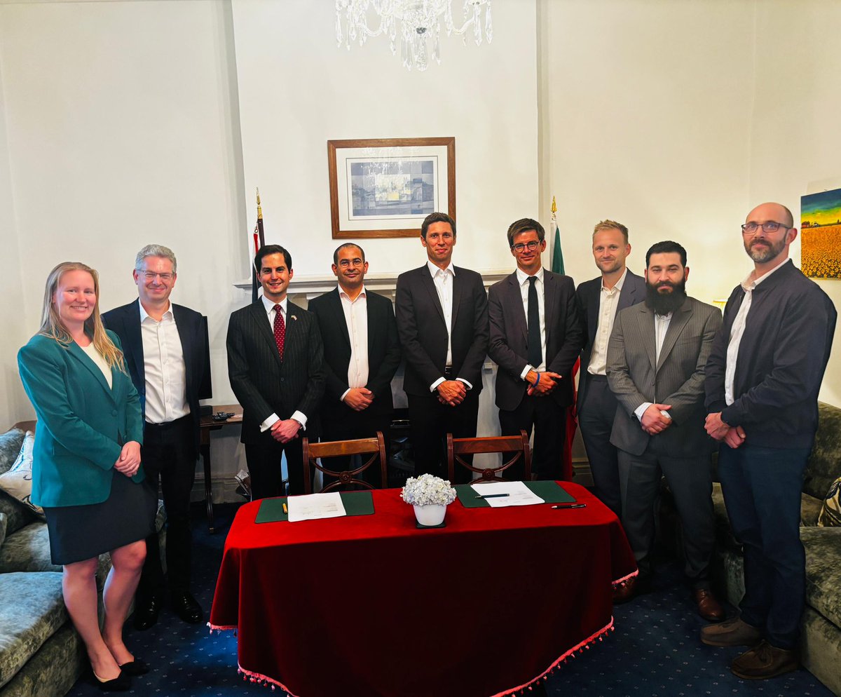 UKinEthiopia's tweet photo. 🇬🇧🤝🇪🇹 Great to welcome Taranis Operations &amp; @PIDGorg for the signing of documentation to further their partnership in the Corbetti Geothermal Power Project
 
⚡The planned 150MW plant will help ensure access to reliable, clean electricity, powering economic growth here in 🇪🇹 https://t.co/YU784MV7ib