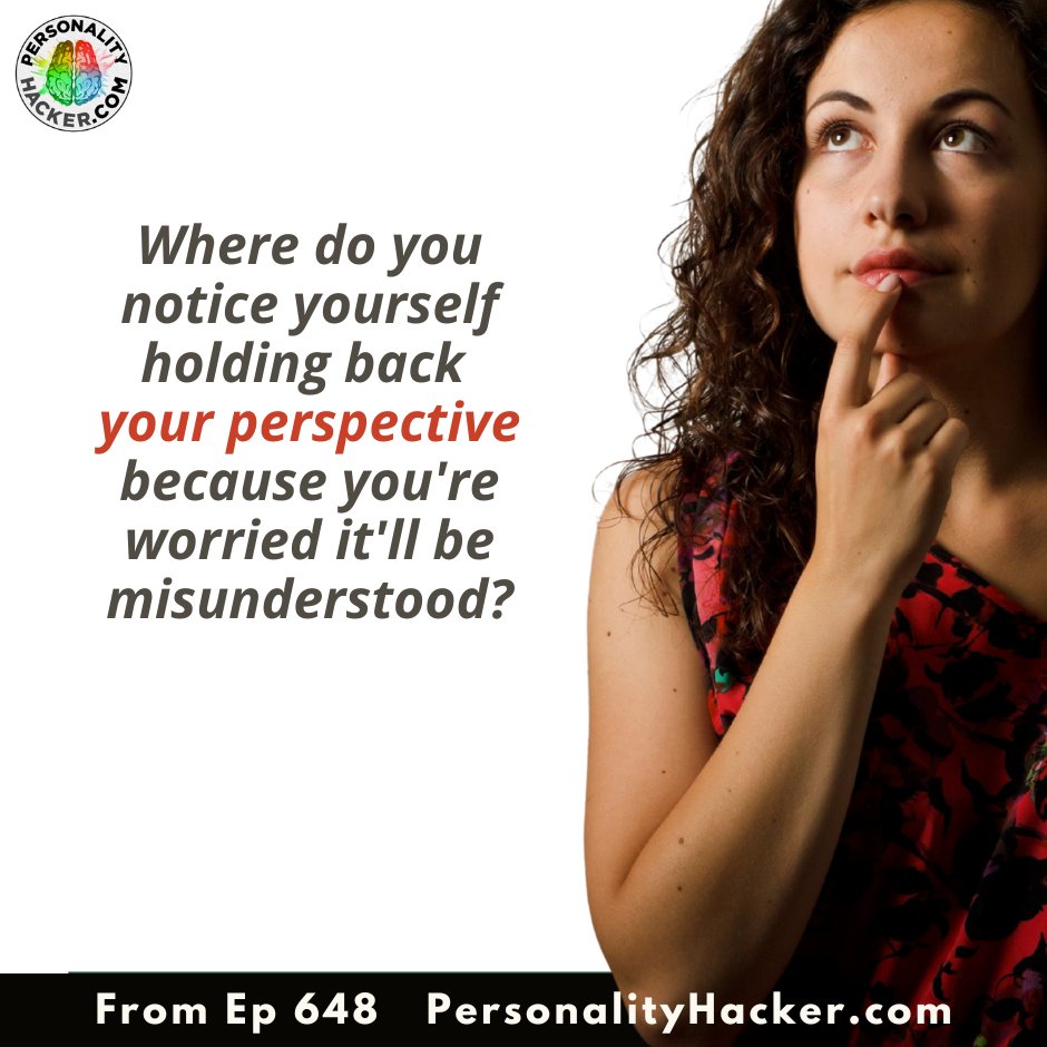 PersonalityHack's tweet photo. Where do you notice yourself holding back your perspective because you're worried it'll be misunderstood?
From Ep #648 👉 https://t.co/e06WfB9rJ5
#MBTI #16personalities #MyersBriggs #PersonalityTypes #PersonalGrowth #SelfHelp #cognitivefunctions https://t.co/EhQV7YaLGg