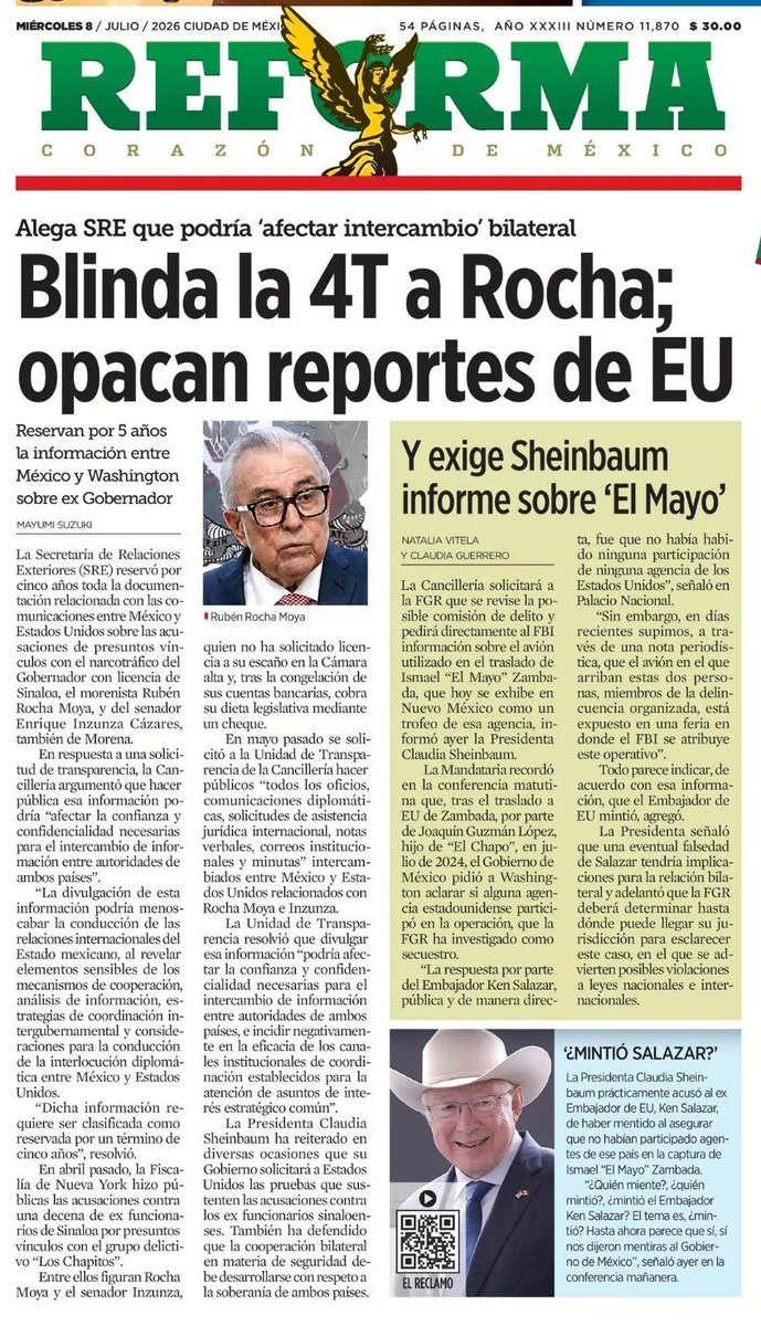 ChumelTorres's tweet photo. Comprensible. Están ocultando la información de Rocha Moya porque es tan honesto que haría quedar mal a otros compañeros.

Morena es un faro de honradez. https://t.co/vqgLaBB3l9