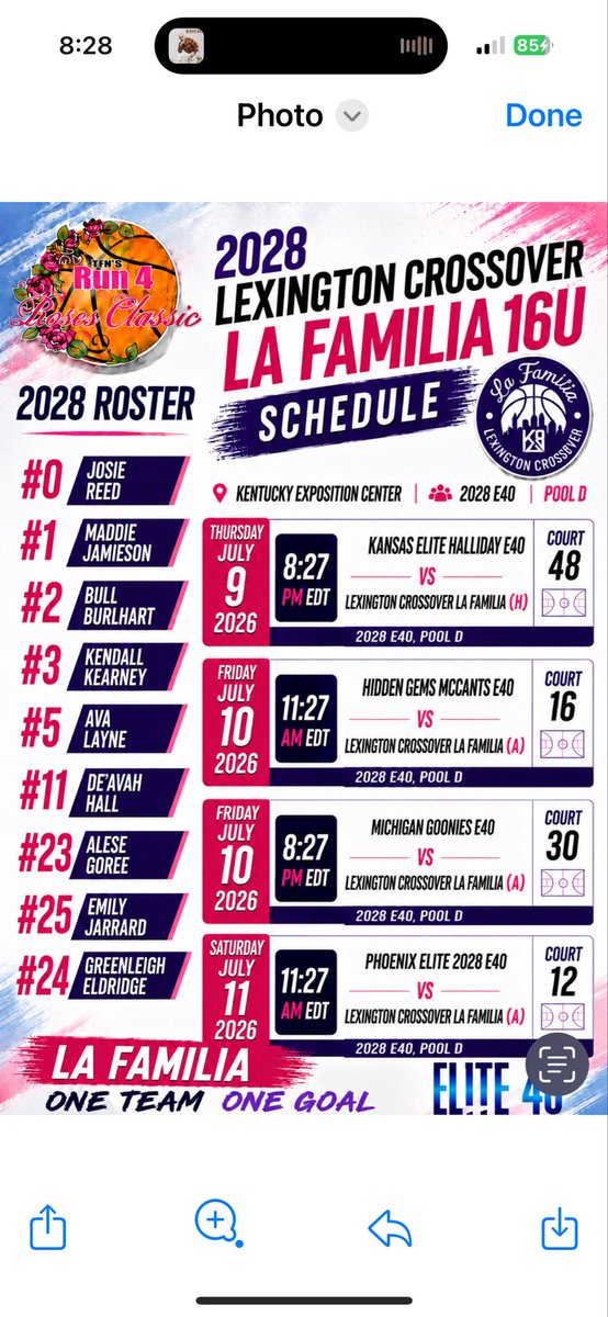 Alese6691's tweet photo. Run For The Roses Schedules!🏀 https://t.co/PXHsNHgdco