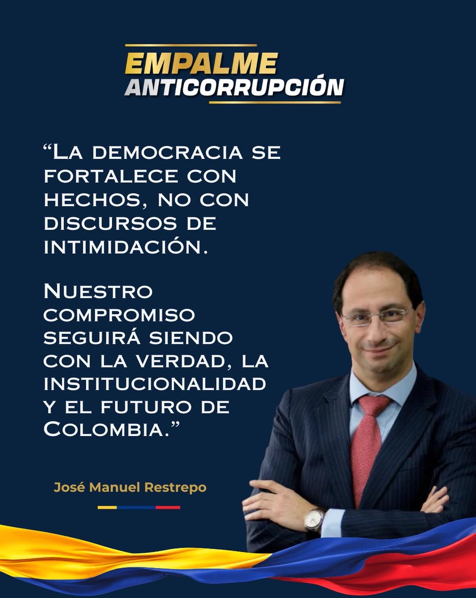 jrestrp's tweet photo. La #PatriaMilagro no se detiene.

Colombia eligió al Presidente @ABDELAESPRIELLA para defender la institucionalidad, y ese seguirá siendo nuestro propósito. https://t.co/2AjnGAPhob