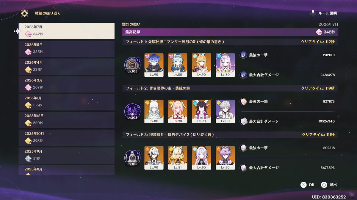 mintia_Game_'s tweet photo. 今期も幽境の激戦エクストラクリア！！！！
まじで過去1ギリギリだし頑張ったと思う

#原神 https://t.co/hHeIOEtOJR