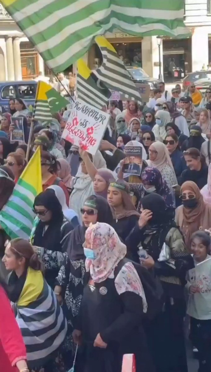 AskAnshul's tweet photo. These photos are from London.

Members of the Kashmiri diaspora from Pakistan-occupied Kashmir (PoK) took to the streets to protest against Pakistan, raising Azadi slogans demanding freedom.

The same Pakistan that has long backed anti-India and pro-Khalistan campaigns abroad is now facing protests on the streets of London from people under its own control.

How many international media outlets are covering this?

If these protests had been against India, they would have dominated front pages, prime-time debates, and global headlines by now.

But because the protests are against Pakistan, they don't fit the preferred narrative.
