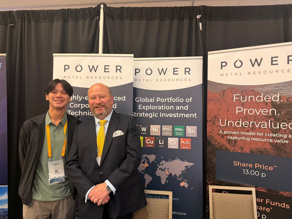 PowerMetRes's tweet photo. It was a pleasure to meet great investors like Lucas and talk them through all the projects we are working on at Power Metal, and how our business model creates ongoing value.

🇬🇧 $POW 🇺🇸 $POWMF #RuleSymposium @OTCMarkets https://t.co/Zj7JLeY0Ga