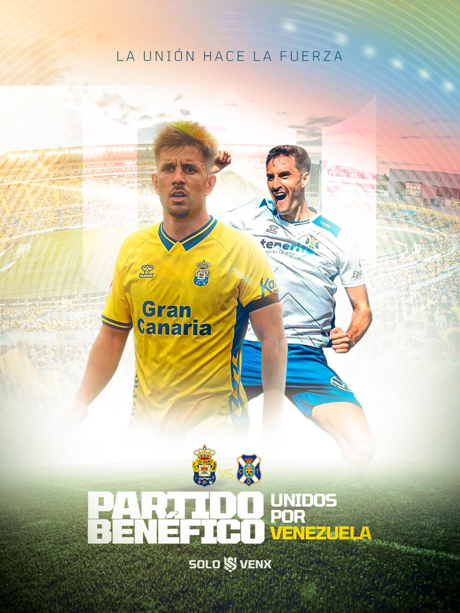 SOLOVENEX_'s tweet photo. El fútbol siendo más que fútbol. 💛🇻🇪

.@UDLP_Oficial y @CDTOficial jugarían un amistoso para recaudar fondos en apoyo a los afectados del terremoto en Venezuela, ventiló @ElNuevoInsular.

Una iniciativa del Gobierno de Canarias en solidaridad con el pueblo venezolano.

 #RESPECT https://t.co/myBJWOddzp