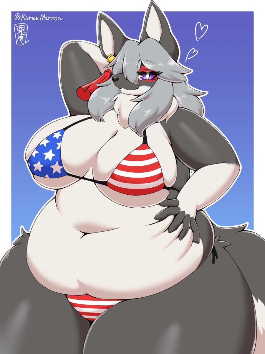 KurianMarron's tweet photo. ノワルちゃん🦊🖤×星条旗ビキニ🇺🇸👙✨ https://t.co/oSklfRGy1J