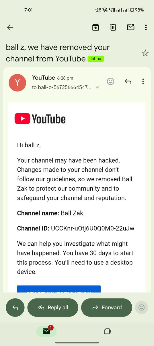 K21714K's tweet photo. Hi @TeamYouTube, my Entertainment channel ' Channel ID: UCCKnr-uOtj6U0Q0M0-22uJw' has been hacked and removed. I have already submitted the official recovery form, but I need urgent assistance as this channel provides entertainment content. #teamyoutube https://t.co/HnSV0b4GAC