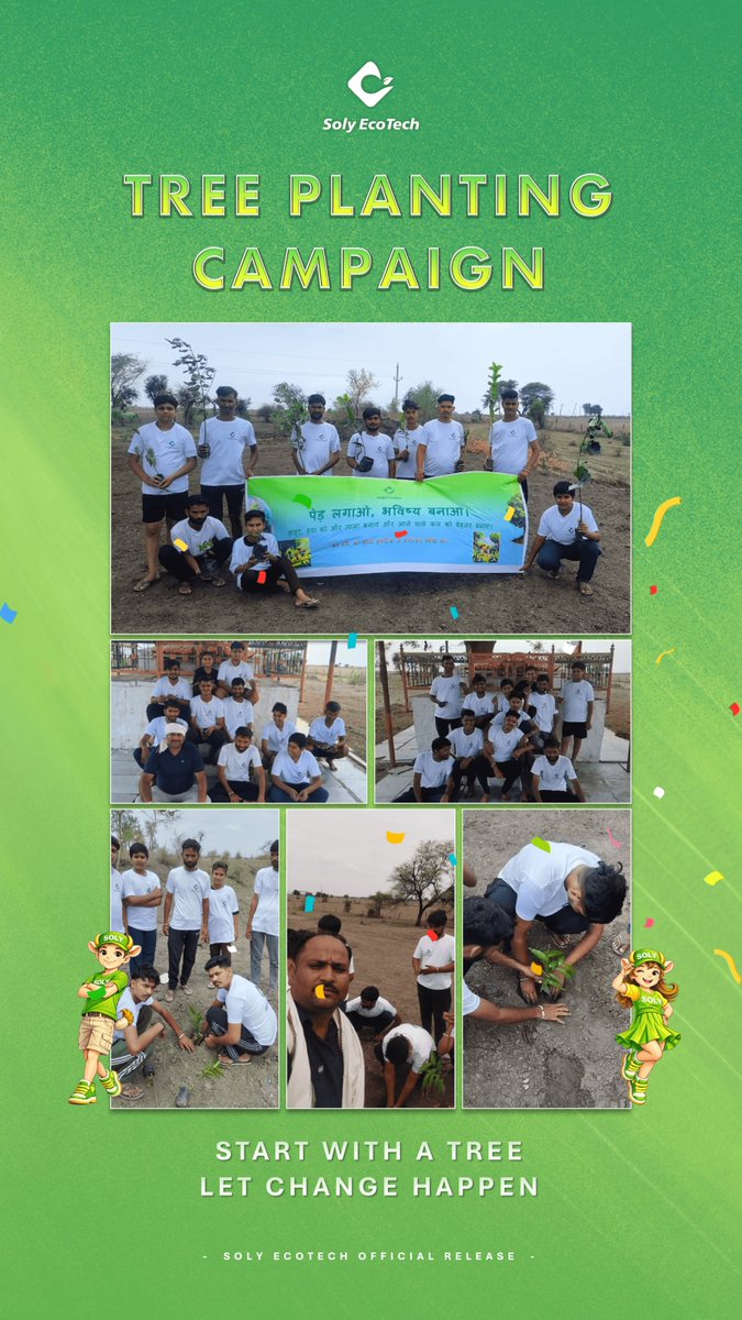 SolyEcoTech's tweet photo. 🌍🌱 Strong winds can't stop our green mission.

On July 8, 2026, Soly EcoTech supported a tree-planting event in Baran, Rajasthan.

🌳 Every tree planted brings hope for a greener future.

#SolyEcoTech #TreePlanting #GreenIndia #Environment https://t.co/j2bhY65WZo