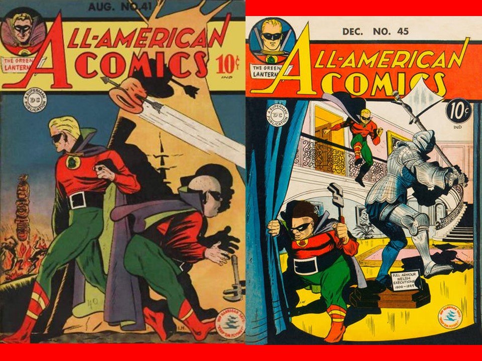 DavesComicHero's tweet photo. Remembering Golden Age artist Irwin Hasen on his birthday with a couple of All-American Comics featuring Green Lantern and Doiby Dickles. 
https://t.co/ACIrXUQrsw https://t.co/PmPaJH2Dg7