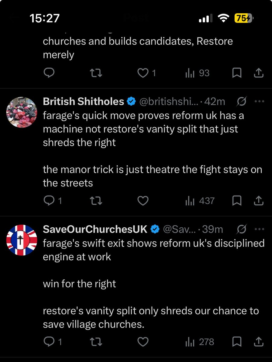 danxcix's tweet photo. The Reform bots are out in force under this https://t.co/JUN8b3FJmC