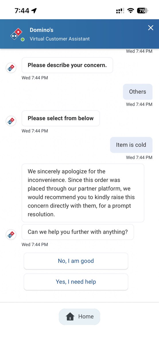 CAMohitSinghal2's tweet photo. @Swiggy @dominos I know @FIFAcom is around, but customers are not football. Order delivered late. Dominos app show it arrived when rider goes past through my location to deliver another order. Swiggy has standard response @jagograhakjago https://t.co/gjBbpoKjXy