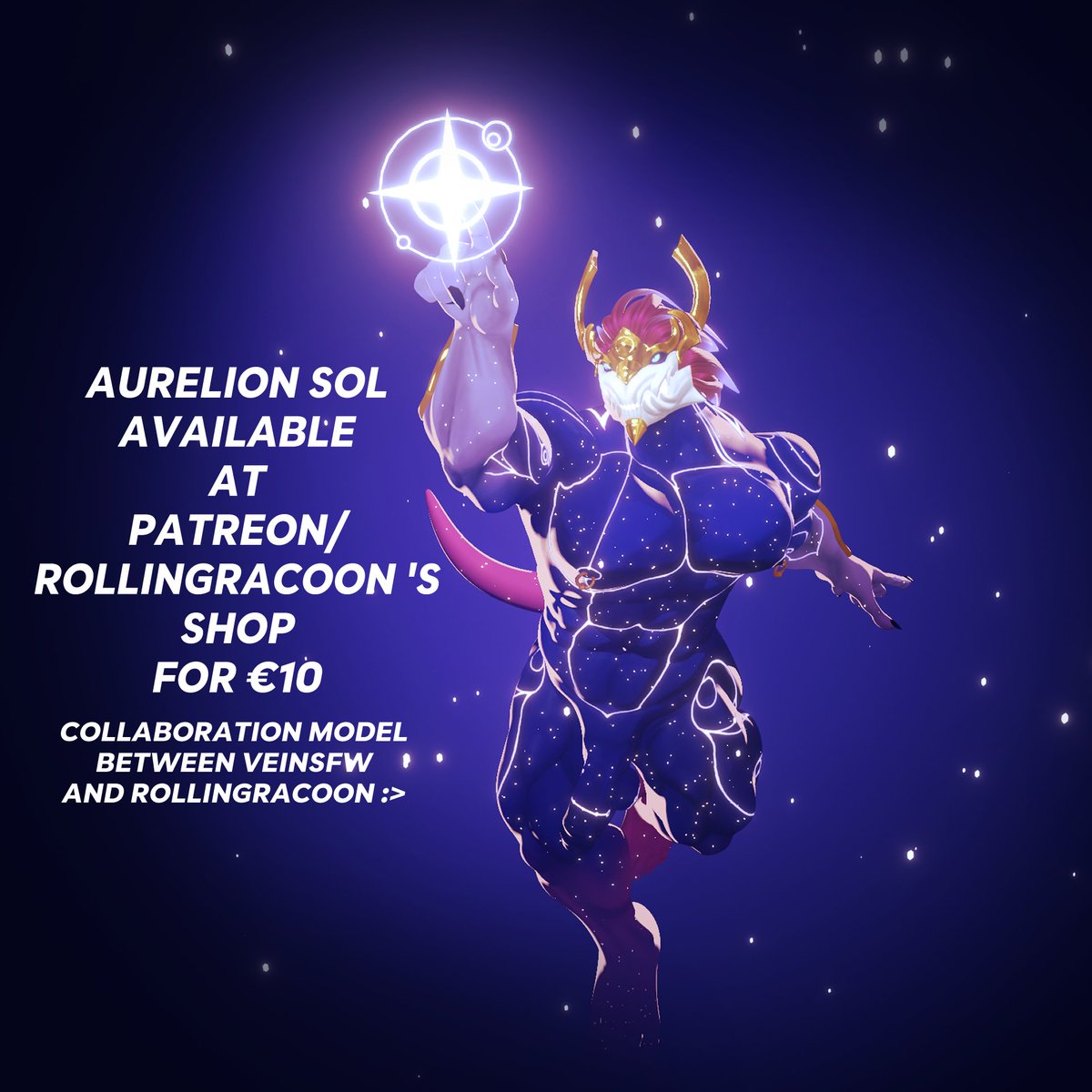 VeiNsfw's tweet photo. It's finally here!

The Star Forger Aurelion Sol 3D Model.
 
Available for purchase at my freinds p4tr3on!
(See comments) https://t.co/Ai9rztGdBJ