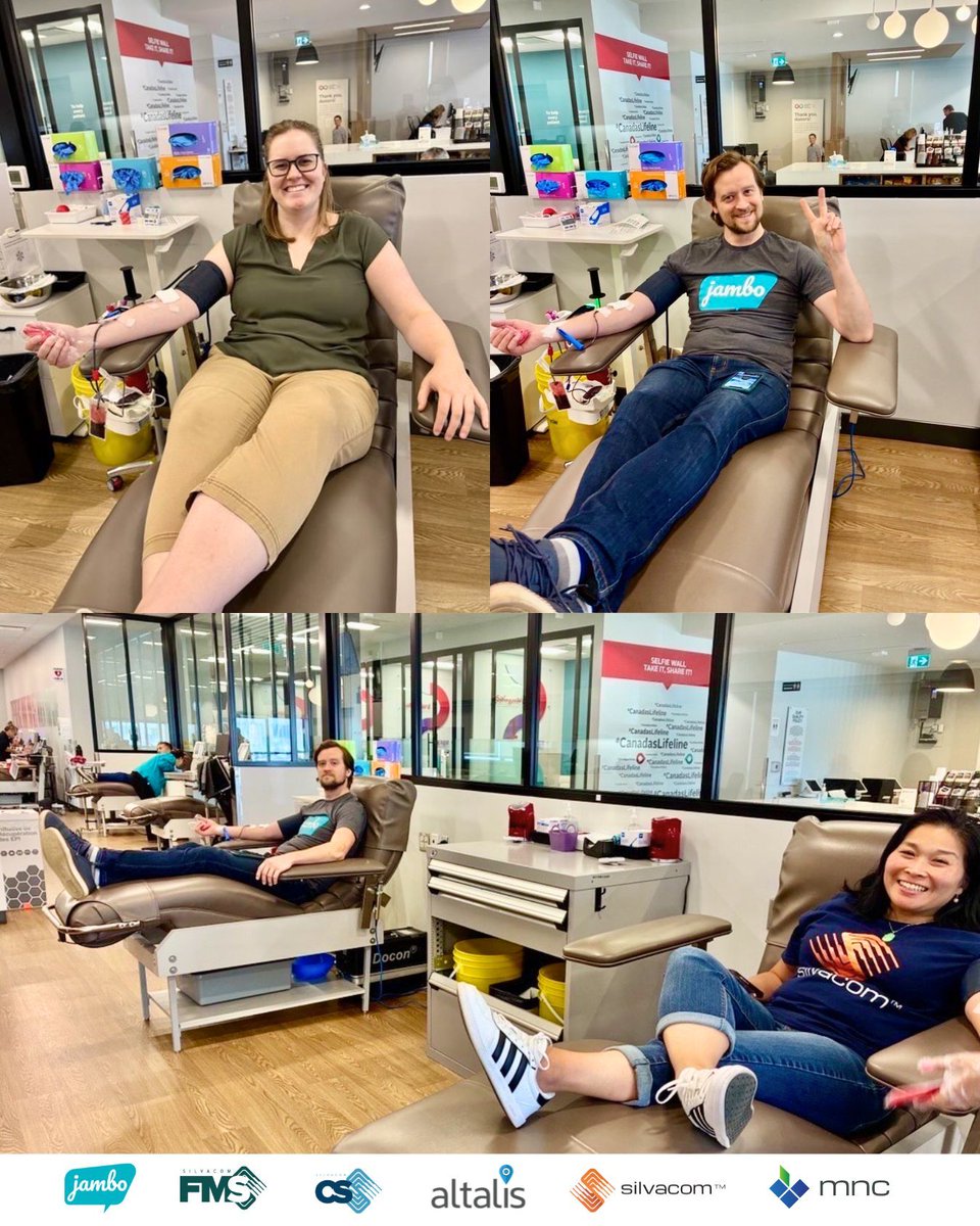 Silvacom's tweet photo. The Silvacom Group headed down to the Canadian Blood Services and rolled up their sleeves for #CanadasLifeline.
 
Silvacom - Corporate Social Responsibility (https://t.co/AdZIlWKW5t)
 
#TheSilvacomGroup #CSR https://t.co/SmbPygf4Yf