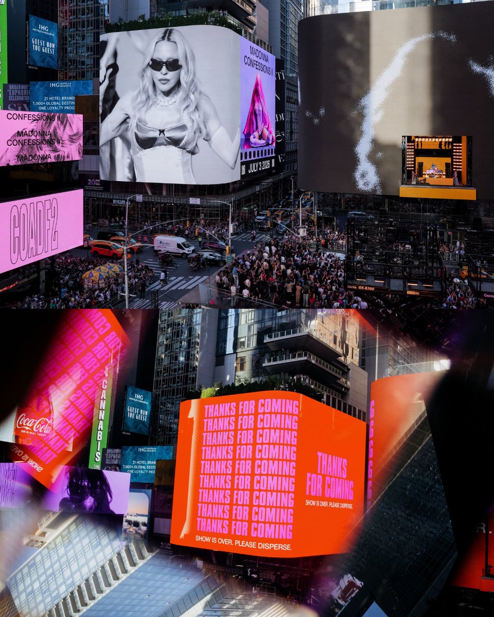 WarnerCanada's tweet photo. Remember when @madonna took over Times Square in NYC? 🤩 For a limited time only, you can purchase "CONFESSIONS II - Grindr Edition" for $4.99 CAD, which includes seven unreleased live tracks from that performance. 

Purchase now: https://t.co/Dc2EqjQPsA https://t.co/tcljGeAAjp