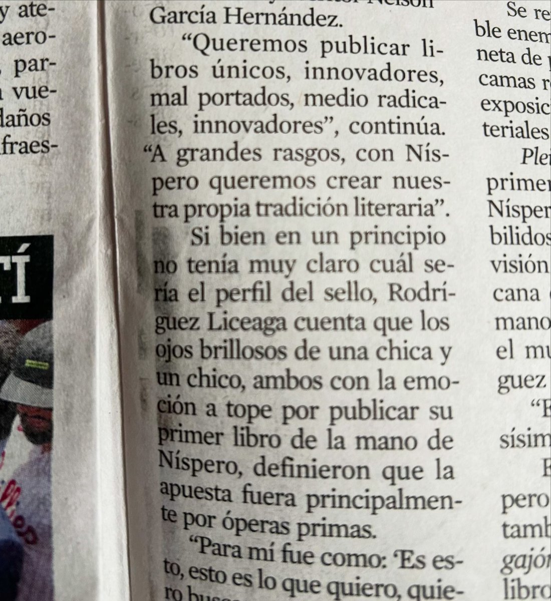El_Neb's tweet photo. Salimos hoy en la sección Cultura del @Reforma hablando de Níspero Ediciones https://t.co/nT4CXj8ftC