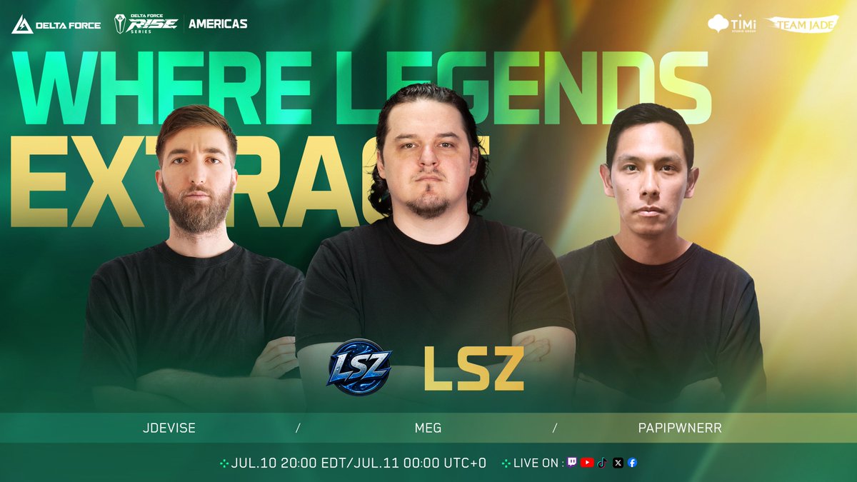 DFGameEsports's tweet photo. Meet your AMERICAS teams — 2/3

@LeviatanGG
LSZ. 
MW.
@NTMRgg
More teams. Same goal.

July 10. Time to RISE.

#DeltaForce #DFesports #DFRise https://t.co/gDFN0UKDSY