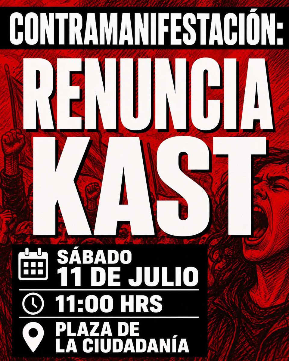 p4purrip0p's tweet photo. 🚩Este Sábado 11 nos manifestamos contra Kast y su tiranía de hambre y corrupción a las 11 hrs, Plaza de la Ciudadanía,  Santiago https://t.co/jbdG4ghuxs