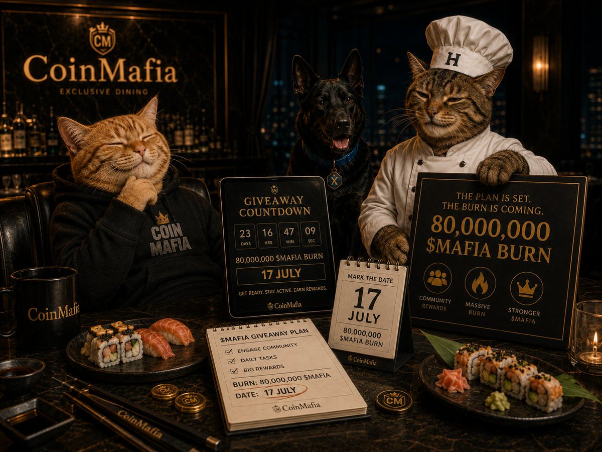 BriahOnPulse's tweet photo. Slow day today after @zztan699 went to Chef H for his sushi meal fix. But we are brain-storming a giveaway from our Merch Store to celebrate the 80 Million $MAFIA burn by @RackhamRishel and @CoinMafiaio coming on 17th July...which means existing supply comes down from 100 Million to 20 Million in existence ONLY!

Well...after icy recovers from his food comma. 

Stay tuned! Woof woof!