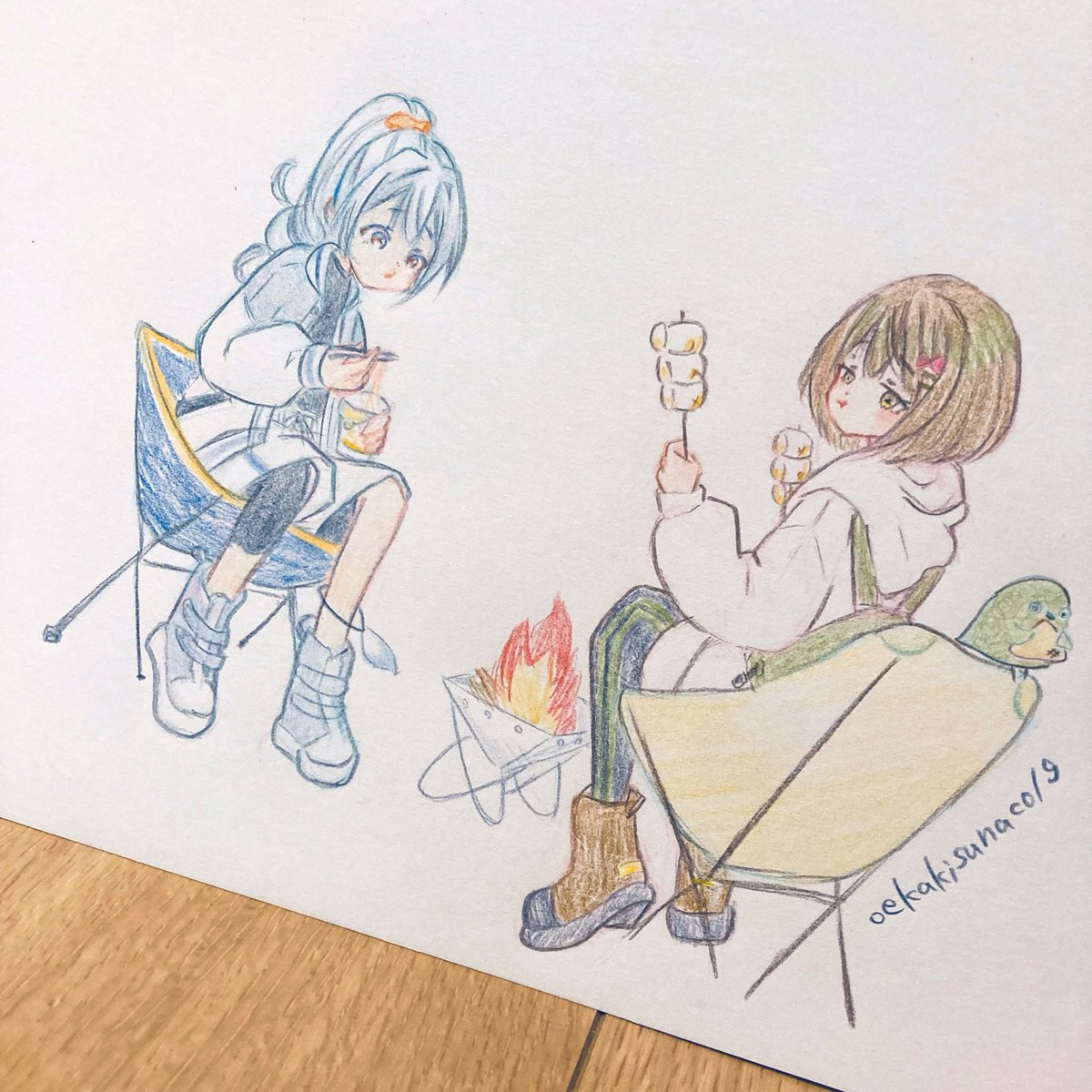 oekakisunaco19's tweet photo. キャンプ行ったよ
朝ごはんはマシュマロとカップメンとホットサンド
＃rkgk https://t.co/IhMgtfguAk
