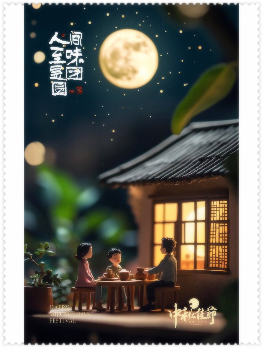 VerdaRyks's tweet photo. [ Mid-Autumn Festival: mooncakes shared, laughter passed, loved ones near under the bright full moon tonight. ]， https://t.co/3u2e6sAbas