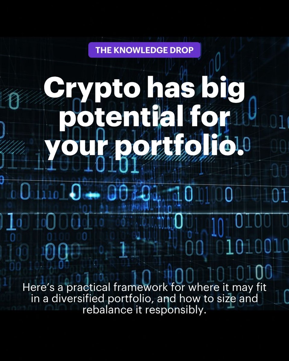 etrade's tweet photo. You don’t have to go "all in" to get exposure to crypto. Learn why a modest slice of crypto can still meaningfully change portfolio risk. Learn more: https://t.co/SAUrfrk09q

Trading and owning digital assets involves significant risk, including the risk of complete loss. Digital assets are not FDIC insured and are not protected by SIPC.