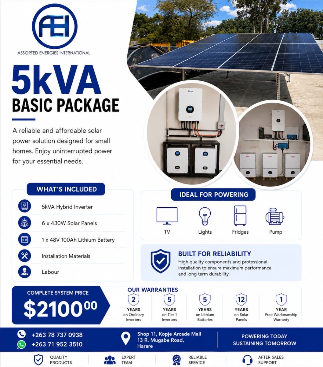 AssortedEnergi1's tweet photo. Best Solar deals in town
Proper Warranty 
Proper After-sales support https://t.co/oLoZ8mzMDv