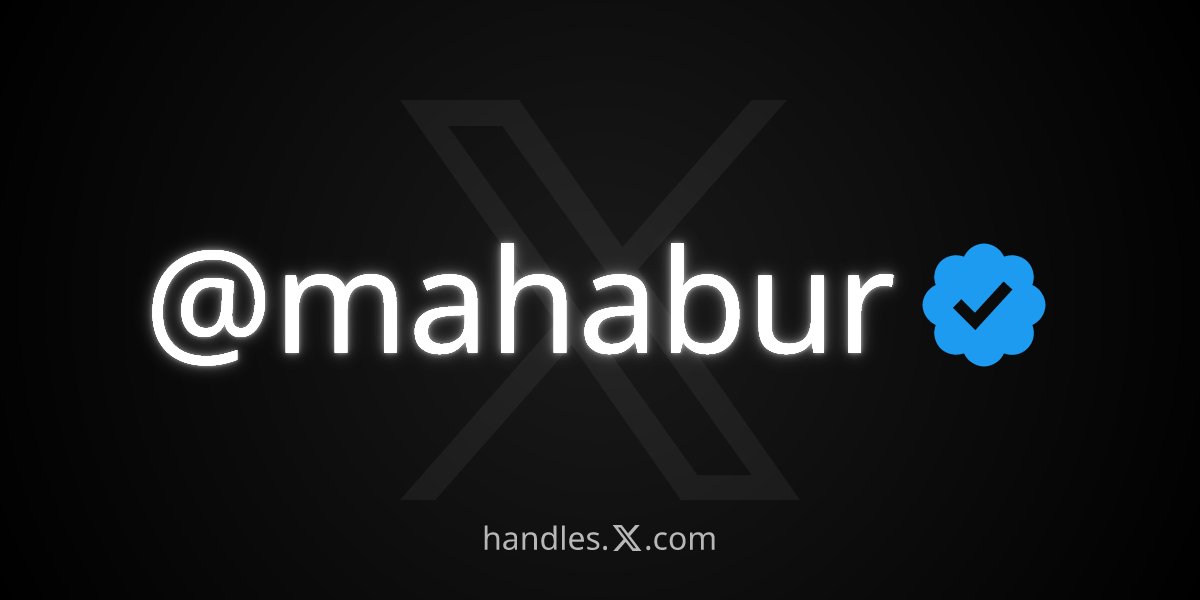 mahabur's tweet photo. Love this X Handle Marketplace
I just got @mahabur from the X Handle Marketplace!
Get your own at https://t.co/QJzNYYA2nF https://t.co/Barn0d6Hxi