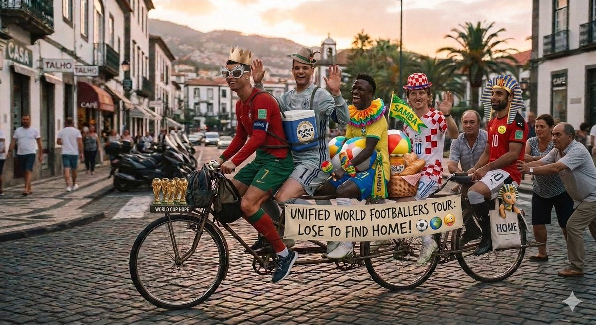 feel0GRAVITY's tweet photo. Cristiano leading the line, because you know he's not letting anyone else steer...
#fifa_worldcup2026 https://t.co/h8lwsTgB8B