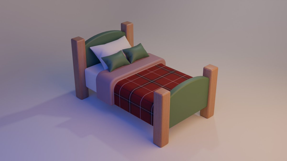 Batos__blender's tweet photo. #blender #blender初心者 #10日でblender練習帳

🛏️ベッド完成✨
あとなんかいい感じに並べてみました‼️
( •ω•́ )✧ https://t.co/uF1Q1KrE1r