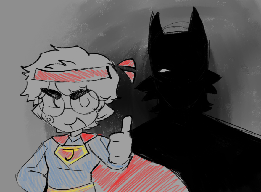 Bendy_Mangle's tweet photo. superjuan and foolbat #estupiduo #qsmp2 https://t.co/ayQX5P950h