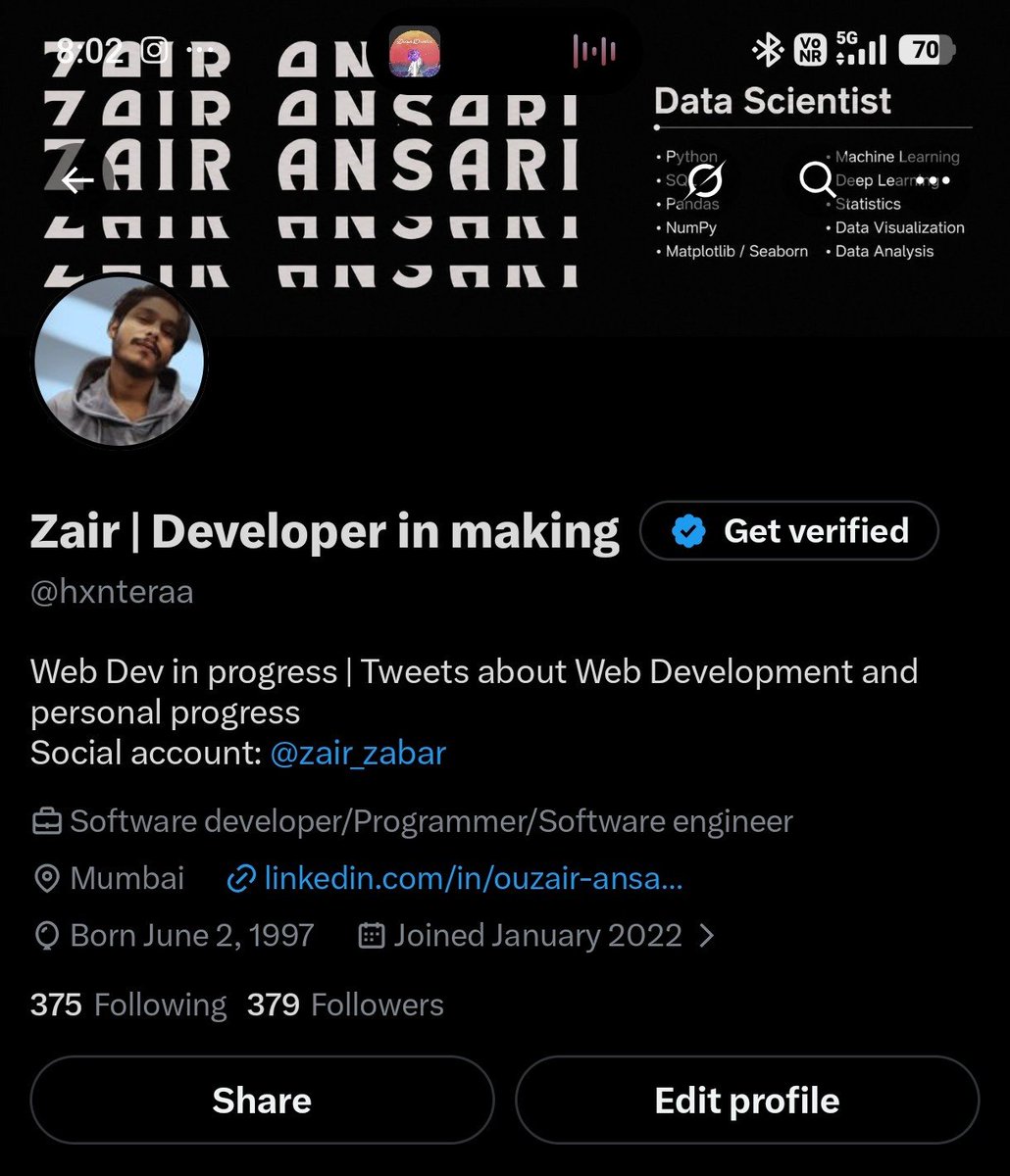 Zair | Developer in making tweet media
