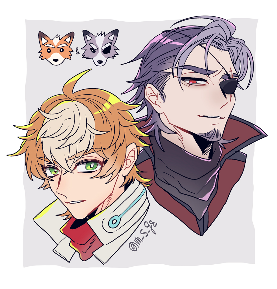 m_s_gz's tweet photo. 🦊＆🐺擬人化 https://t.co/rz3NJ3jXjQ