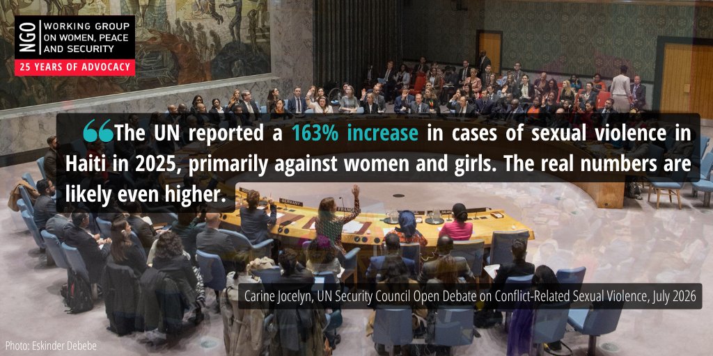ngowgwps's tweet photo. In #Haiti, “women and girls are systematically raped, trafficked and sexually exploited by gangs. They are being targeted in their homes, at displacement sites, and as they go about their daily lives,” Carine Jocelyn tells the #UNSC. https://t.co/DZdB17pwjB