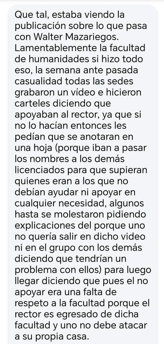justiciayagt's tweet photo. 🚨🚨 #USACSinMiedo Buenos días mundo. Acá hay otra denuncia. 

Según el testimonio, los estudiantes que se negaron a apoyar a Walter Mazariegos fueron anotados en una hoja para dejarlos identificados y tomar posibles represalias académicas en el futuro.

Les dijeron que no apoyar al rector era una “falta de respeto a la Facultad” y luego intentaron convencerlos recordándoles que gracias a él no habían pagado los Q91 de inscripción. 🤡🤡🤡 

Presiones, amenazas y manipulación por un poquito más de lo que cuesta una lámina.